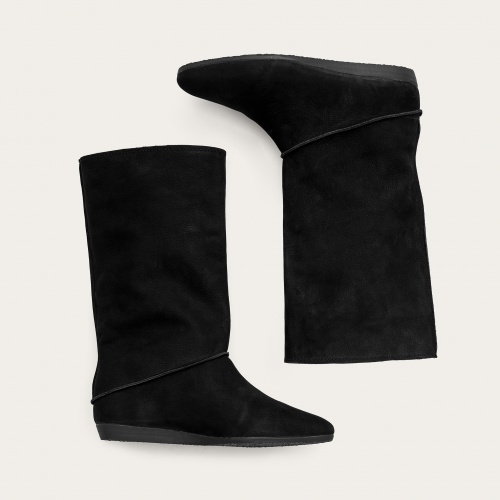 Sasha botki, czarny nubuk OUTLET | Balagan Studio