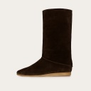 Sasha High Boots, dark chocolate velvet