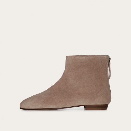 Ringo Boots Flat, grey velvet | Balagan Studio