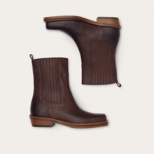 Rokev cowboy boots, waxed brown | Balagan Studio