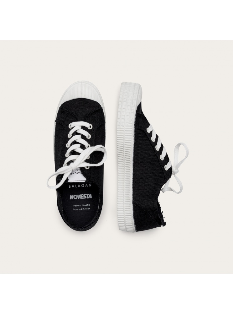 Novesta Star Master sneakersy męskie VEGAN, czarne na białym| Balagan Studio
