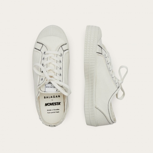 Novesta Star Master Men's sneakers VEGAN, pearl with black thread | Balagan Studio