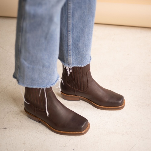 Rokev cowboy boots, waxed brown | Balagan Studio
