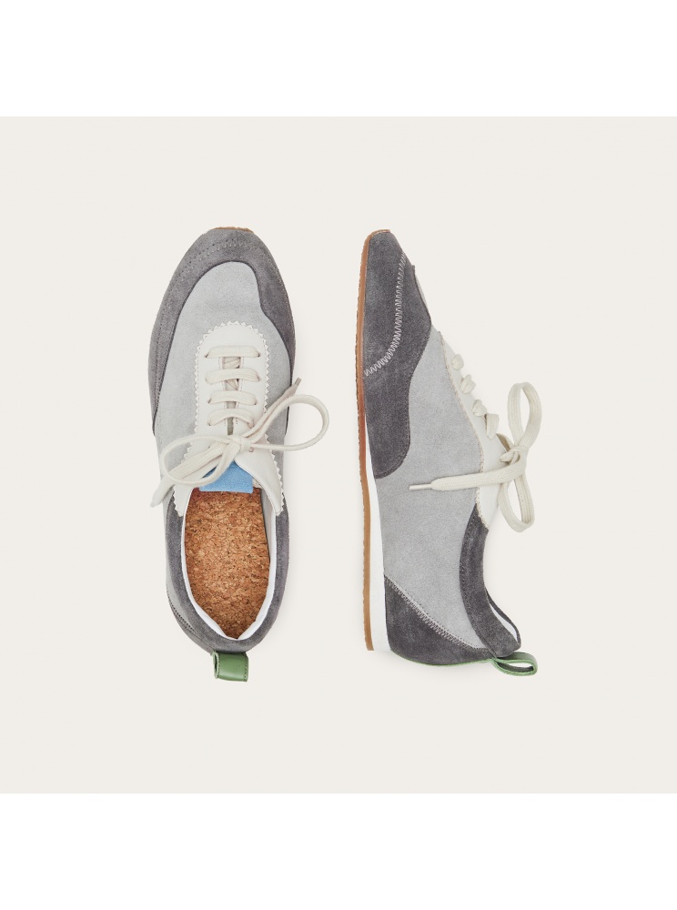 Ritza sneakersy, szary welur | Balagan Studio