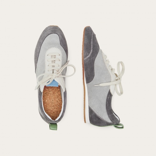 Ritza sneakersy, szary welur | Balagan Studio