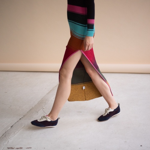 Ritza sneakersy, atramentowy welur | Balagan Studio