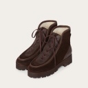 Junko Boots, dark chocolate velvet