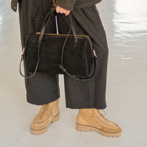 Junko Boots, sand velvet | Balagan Studio