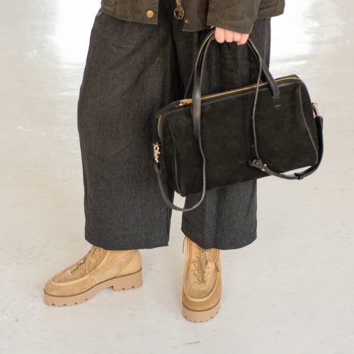 Junko botki, piaskowy welur | Balagan Studio