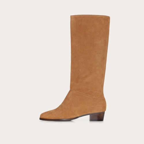 Martha high boots, caramel velvet | Balagan Studio