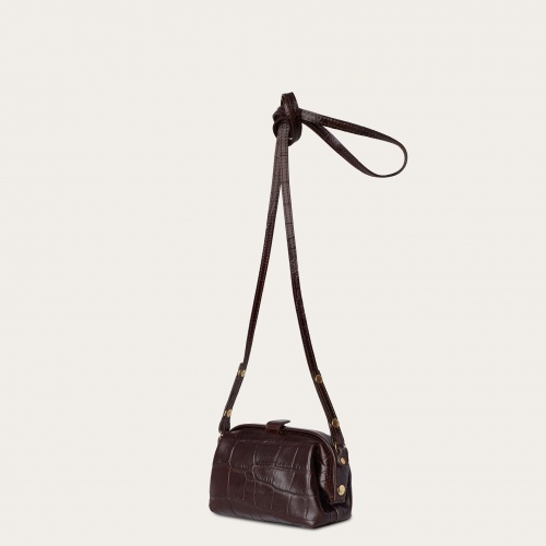 Rofe Bag S, brown croco OUTLET | Balagan Studio