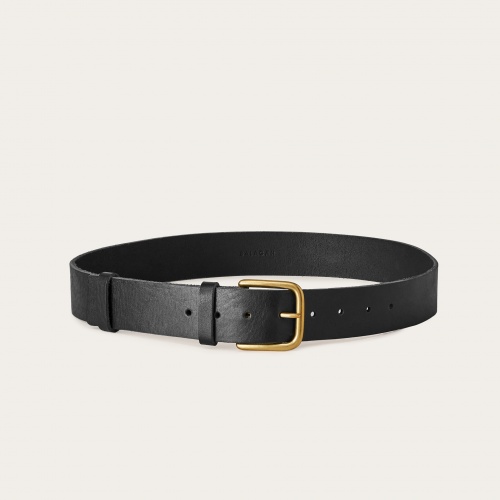 Wide belt with a buckle, black | Balagan Studio