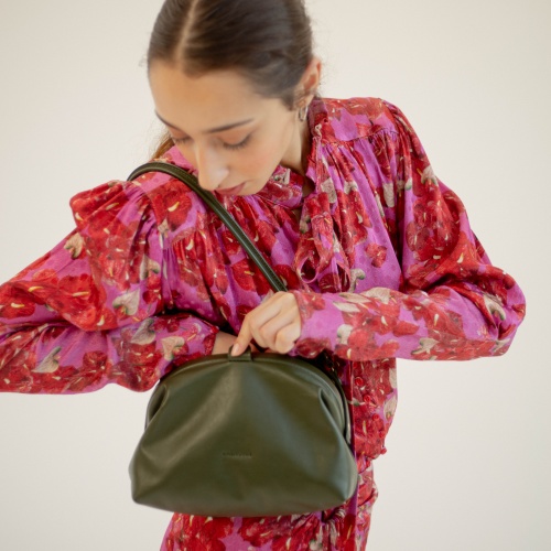 Hug bag torebka M, ciemnozielony | Balagan Studio