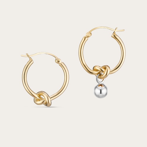 Hoop Earrings with a knot | Balagan Studio