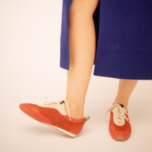 Ritza sneakersy, vintage czerwony nubuk | Balagan Studio