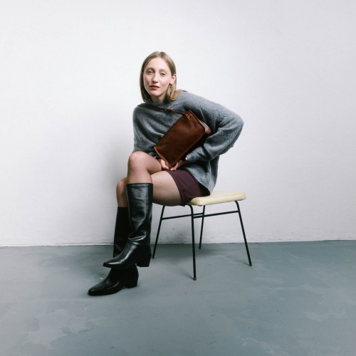 Suzanne torebka M, brąz | Balagan Studio