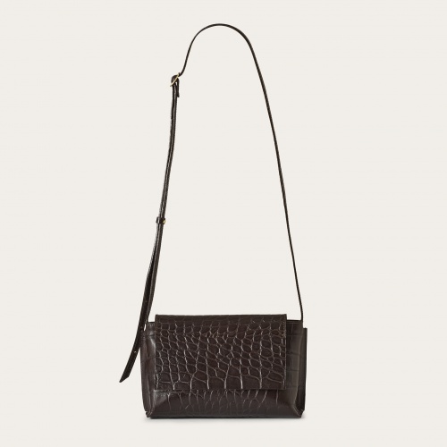 Ashley Bag S, brown croco | Balagan Studio