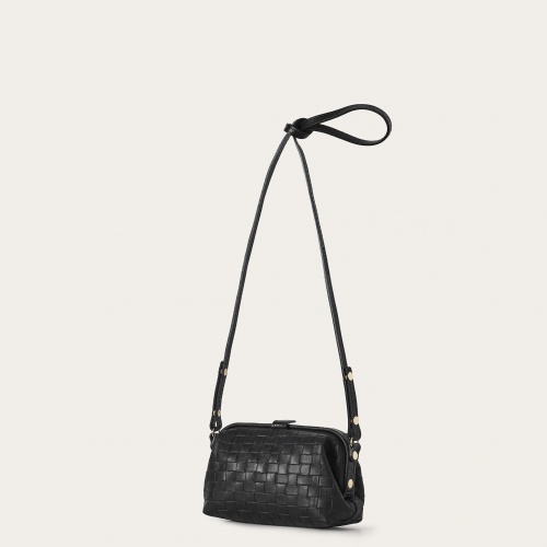 Rofe torebka S, czarna matowa plecionka OUTLET | Balagan Studio