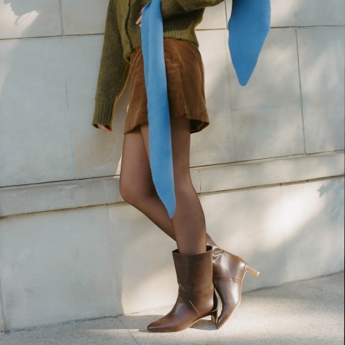 Adina botki, ciemny brąz | Balagan Studio