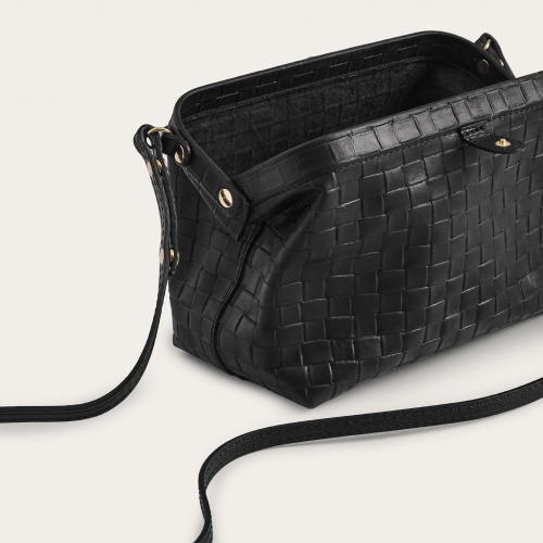Rofe Bag M, matte black braid OUTLET | Balagan Studio