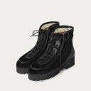 Junko Boots, black velvet OUTLET