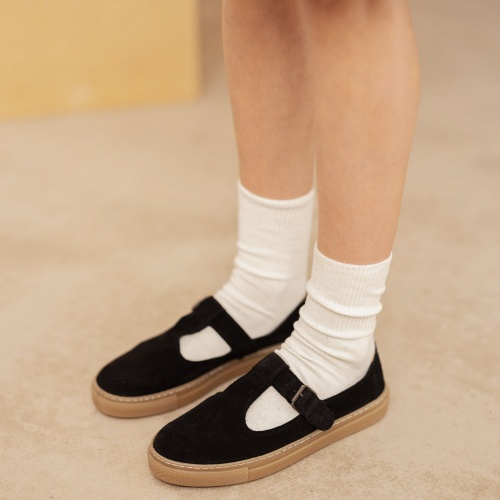 Sababa sneakersy, czarny welur| Balagan Studio