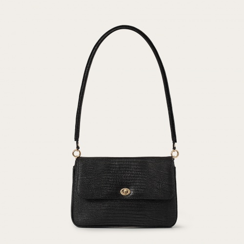 Hali torebka S, czarny wzór jaszczurki | Balagan Studio