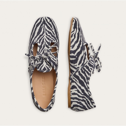 Parpar Flats, zebra velvet | Balagan Studio