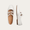 Shirley Ballerina, white gloss OUTLET