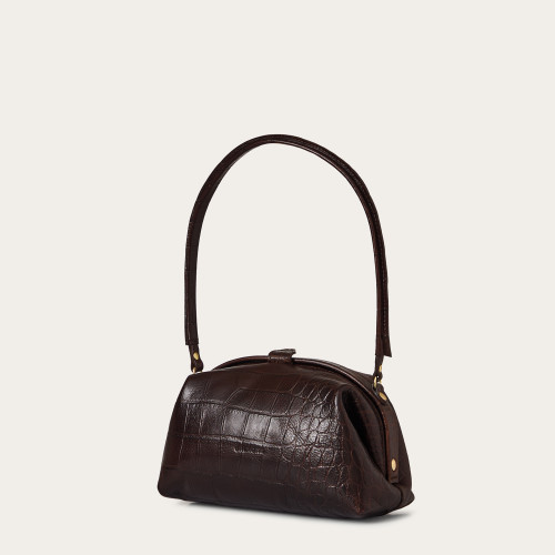 Hug Bag M, brown croco | Balagan Studio