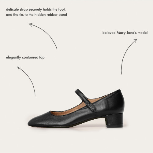 Dora Low Heels, black | Balagan Studio