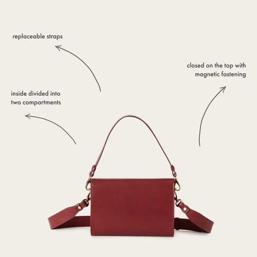 Gala Bag M, claret OUTLET | Balagan Studio