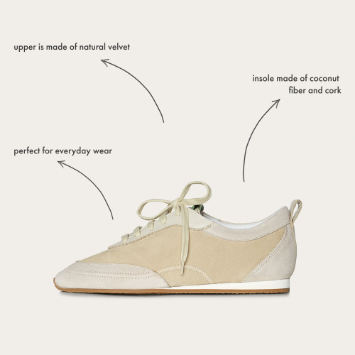 Ritza sneakersy, jasny welur | Balagan Studio