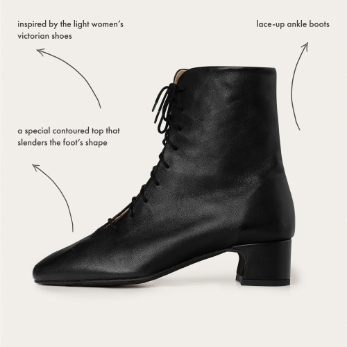 Victoria Boots, black OUTLET | Balagan Studio