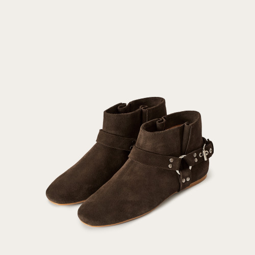 Avzam Boots, dark chocolate velvet | Balagan Studio