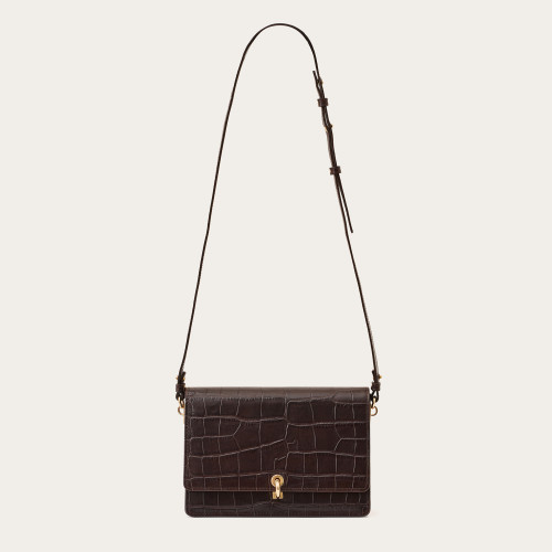 Jubilee Bag torebka M, brązowy wzór krokodyla | Balagan Studio