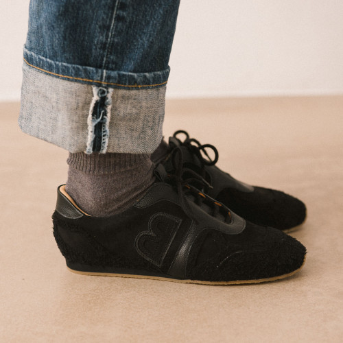B. No.1 Sneakers, black velvet | Balagan Studio