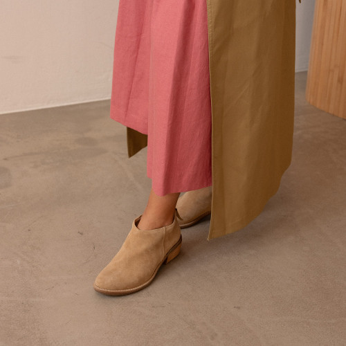 Lea Boots, sand velvet OUTLET | Balagan Studio