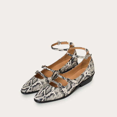 Blanche Ballerina,  off white python pattern | Balagan Studio