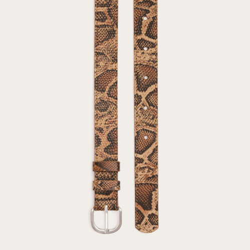 Belt №6, beige python pattern | Balagan Studio