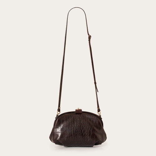 Betty Bag M, brown croco | Balagan Studio