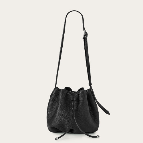 Celia Bag L, black lizard | Balagan Studio