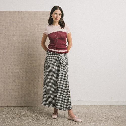 Belt №6, red croco | Balagan Studio