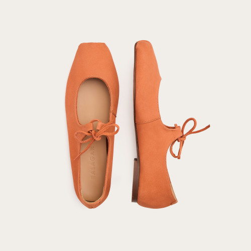 Batsheva Ballerina, peach nubuck | Balagan Studio