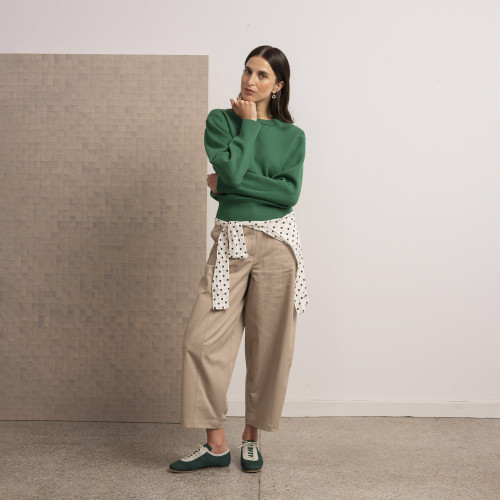Milano Sneakers, dark green velvet | Balagan Studio