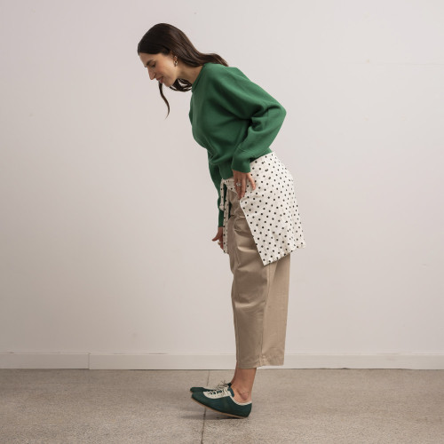 Milano sneakersy, ciemnozielony welur | Balagan Studio