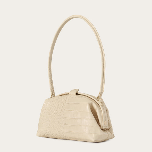 Hug Bag M, cream croco | Balagan Studio