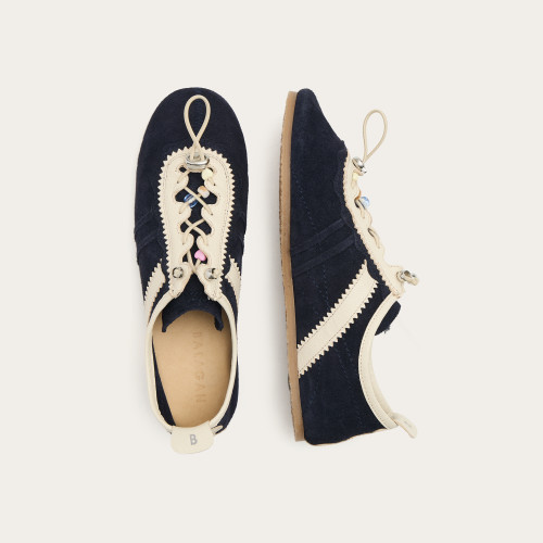 Gent Sneakers, navy velvet | Balagan Studio