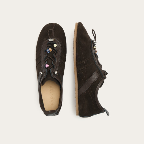 Gent Sneakers, dark chocolate velvet | Balagan Studio