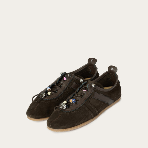 Gent Sneakers, dark chocolate velvet | Balagan Studio